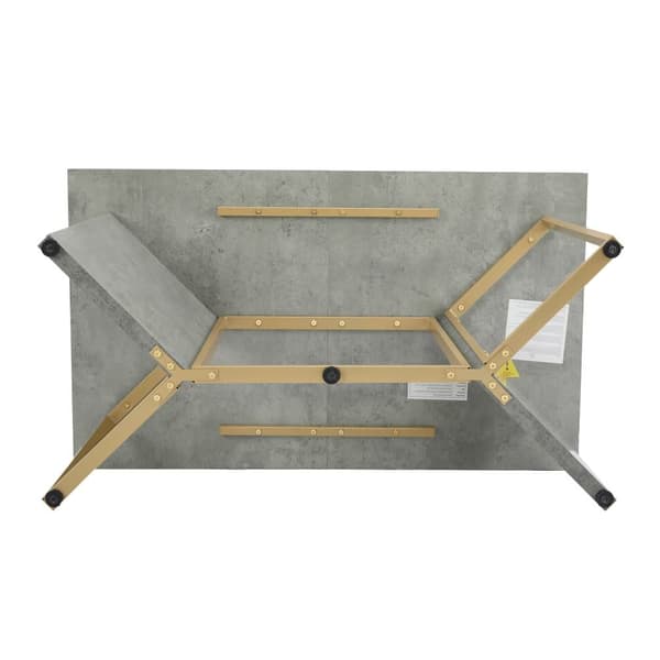 Spisebord - MDF-plade og metalben - Grå