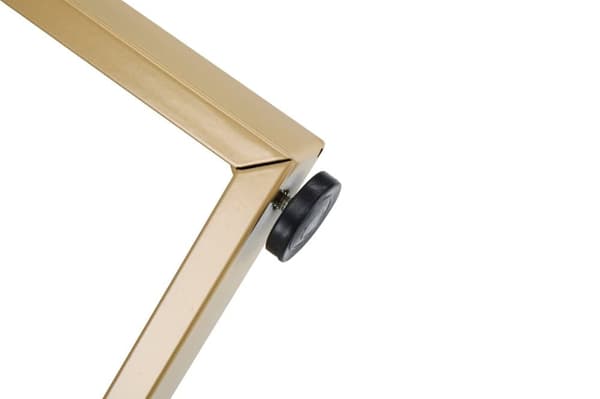 Rundt spisebord - Metal Tekstur - Finer med Marmor Mønster - Hvid og Guld