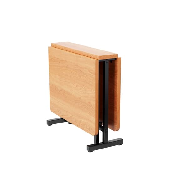 Sammenklappeligt MDF spisebord - 120 x 80 cm - velegnet til 4 til 6 personer - natur