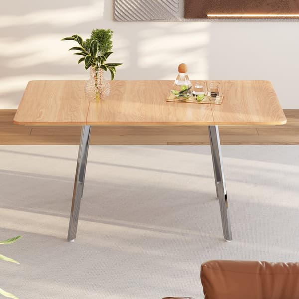 MDF Spisebord - 140 x 80 cm - velegnet til 4 til 6 personer - natur