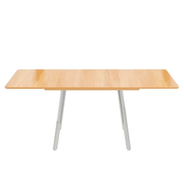 Utdragbart matbord tillverkat av MDF - 140/180 x 80 cm - lämpligt för 4 till 6 personer - naturfärgad