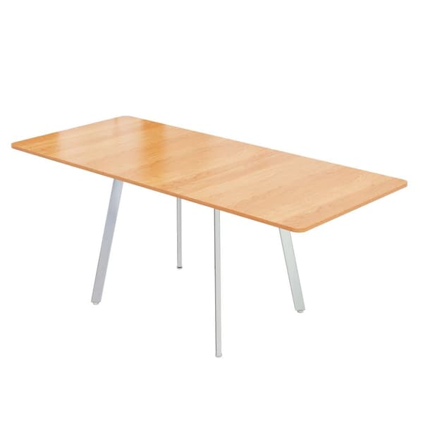Utdragbart matbord tillverkat av MDF - 140/180 x 80 cm - lämpligt för 4 till 6 personer - naturfärgad