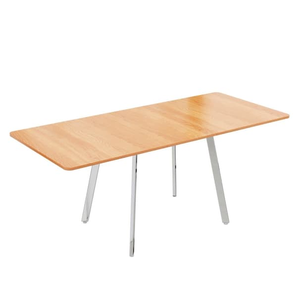 Utdragbart matbord tillverkat av MDF - 140/180 x 80 cm - lämpligt för 4 till 6 personer - naturfärgad