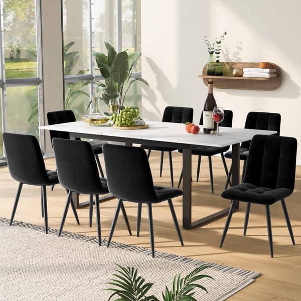 Multifunktionellt utdragbart matbord - Industriell stil - Vit