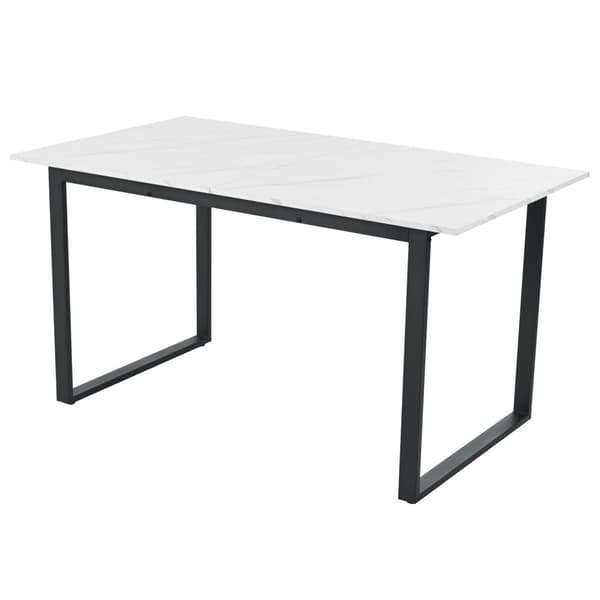 Multifunktionellt utdragbart matbord - Industriell stil - Vit