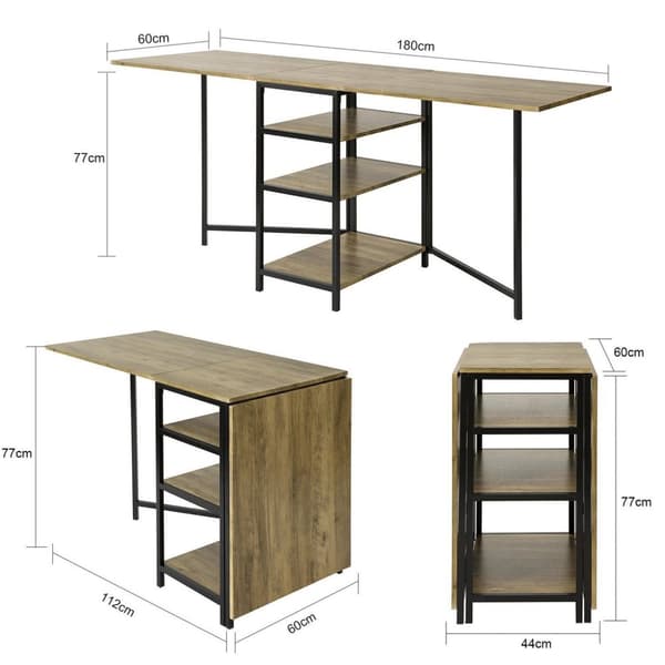 Spisebord, FWT62-N, 180x60x77 cm, Hvid