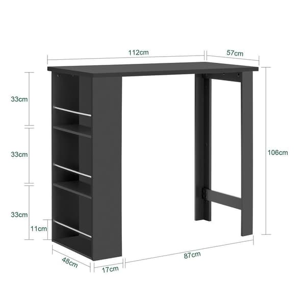 Køkkenbord, FWT17-SCH, 57x107x112 cm, Brun