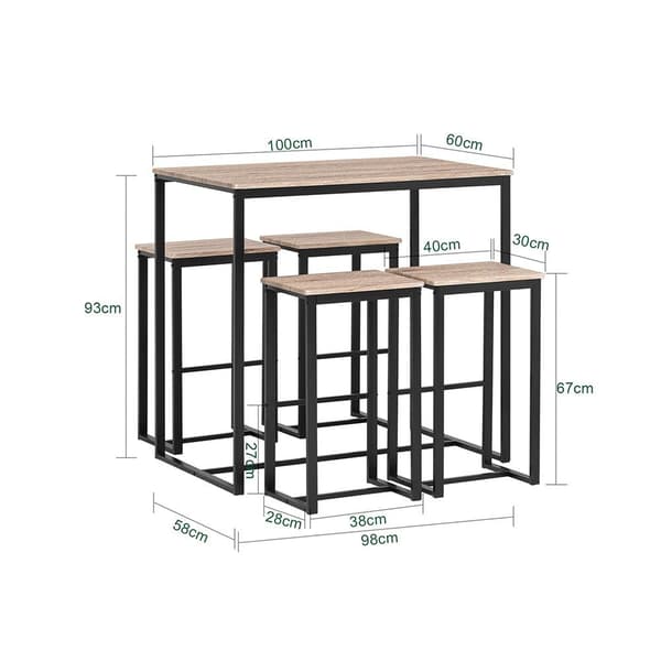 Barbord , OGT15-N, 100x60x96 cm, Brun