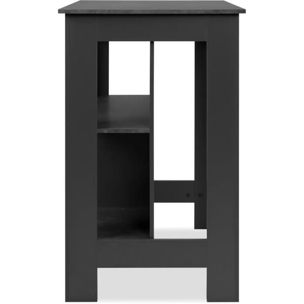Barbord - ATLANTA - 4 personer - 92 x 106 x 68 cm - Mörk skiffer / antracit