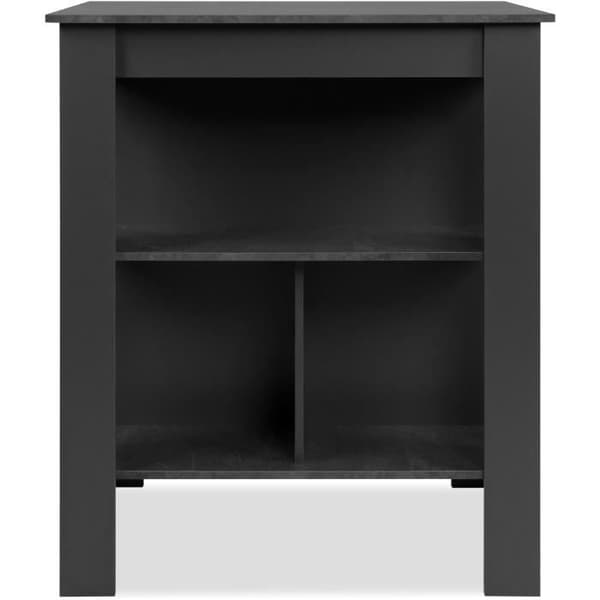 Barbord - ATLANTA - 4 personer - 92 x 106 x 68 cm - Mörk skiffer / antracit