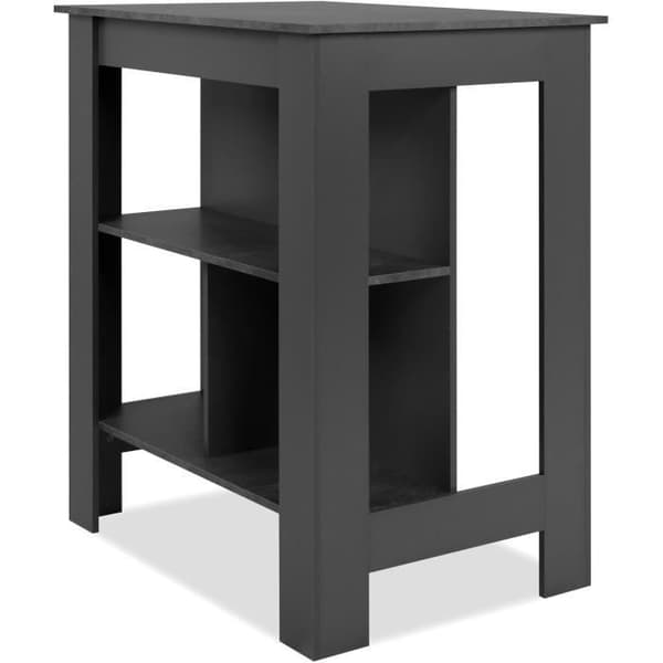 Barbord - ATLANTA - 4 personer - 92 x 106 x 68 cm - Mörk skiffer / antracit