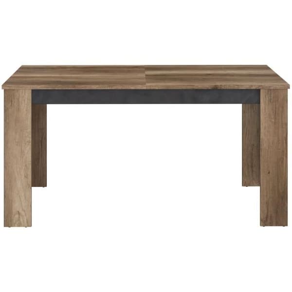 Utökningsbart matbord - STEIN - Rektangulär - Ek och Steamed Black - 6 personer - 157 / 207 x 90 x 77,8 cm - PARISOT