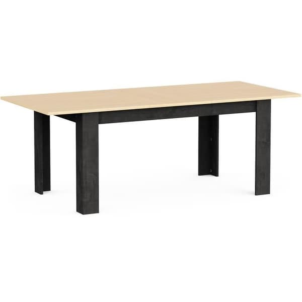 Utökningsbart matbord - KENT - Träslag ek / Sidewalk - Rektangulär - 6 / 8 personer - 155/205 x 90 cm - DEMEYERE