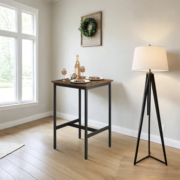 Ståbord, VASAGLE LBT25X, 60x60x92 cm, Brun Sort