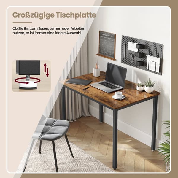 Spisebord, VASAGLE KDT081B01, 70x110x77 cm, Sort