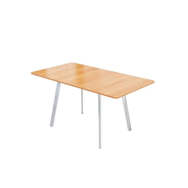 Minimalistisk modern matbord med silverkromade ben - 140 cm x 80 cm, 4-6 sittplatser