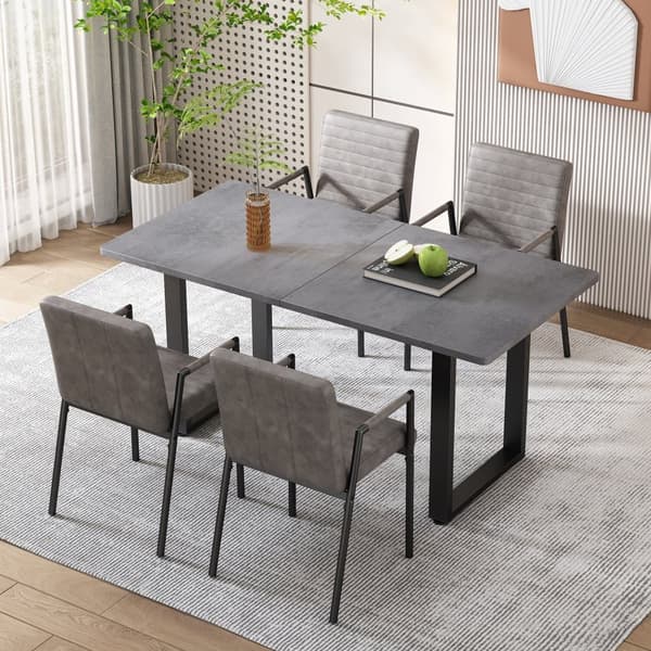 Matbord - Järnram - Industriell stil - Grått och svart