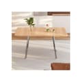Miniatyrbild 3 av 6: Minimalistisk modern matbord med silverkromade ben - 140 cm x 80 cm, 4-6 sittplatser