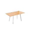 Miniatyrbild 5 av 6: Minimalistisk modern matbord med silverkromade ben - 140 cm x 80 cm, 4-6 sittplatser