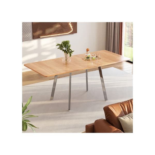 Modern och minimalistisk utdragbar matsalsbord, 140 cm x 80 cm, för 4 till 6 personer.