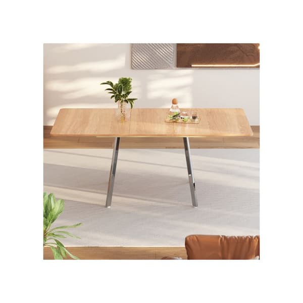 Modern och minimalistisk utdragbar matsalsbord, 140 cm x 80 cm, för 4 till 6 personer.