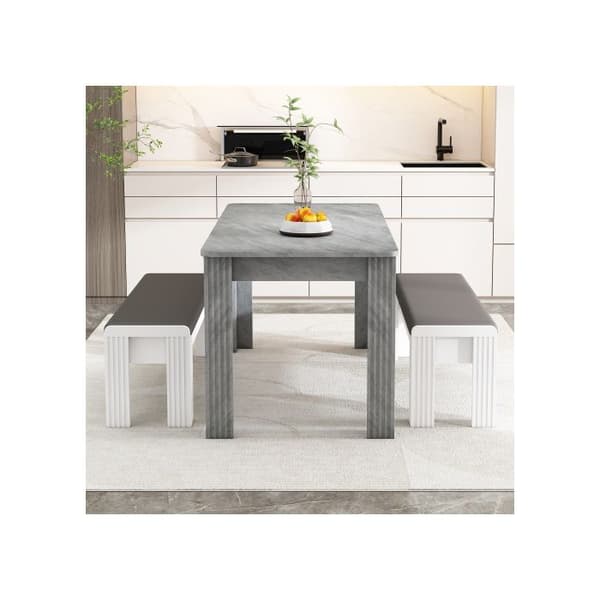 Matbord, robust matbord, fyrbent matbord, betongutseende