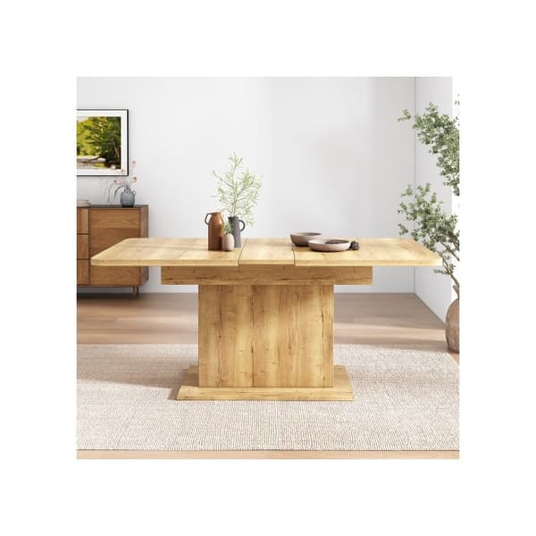 Utökningsbar matbord, L110/130*B70*H75, matbord med naturlig förvaringsutrymme