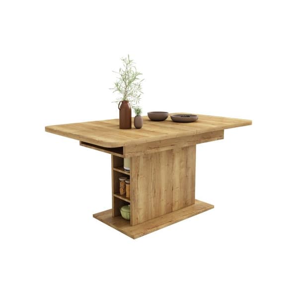 Utökningsbar matbord, L110/130*B70*H75, matbord med naturlig förvaringsutrymme