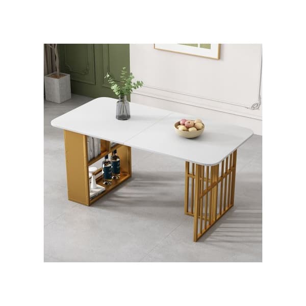 Matbord, modernt matbord, enkelt modernt matbord, vitt