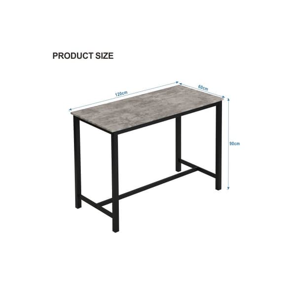 Ensemble bord och stol, Ensemble bord och barstol, 1 bord och 4 stolar, grå + svart