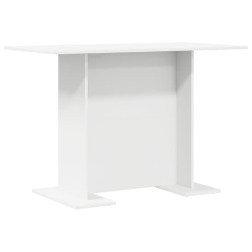 Matbord vit 110x60x75 cm konstruerat trä