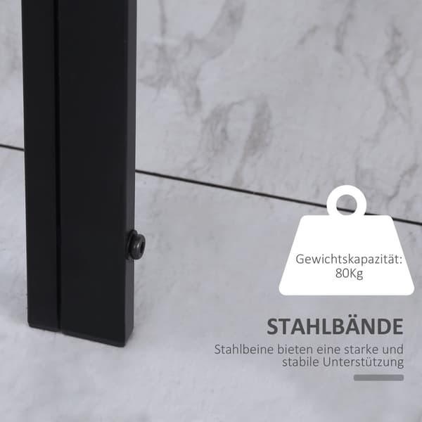 Matbord, LED, 120x60x75 cm, Svart