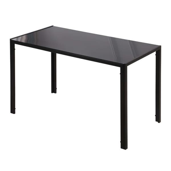 Matbord, LED, 120x60x75 cm, Svart
