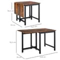 Miniatyrbild 3 av 9: Utbyggbar Matbord, 118x70x76.5 cm, Brun