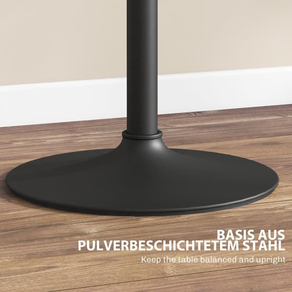 Barbord, Ø60 x 68-93,5 cm, Svart