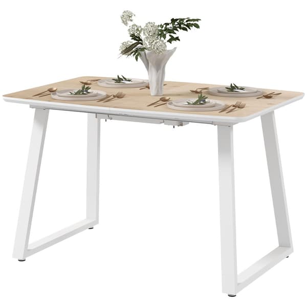 Udtrækkeligt Spisebord, 120/160x80x76 cm, Eg