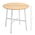 Miniatyrbillede 3 af 9: Spisebord, 80x80x76 cm, Naturtræ og Hvid