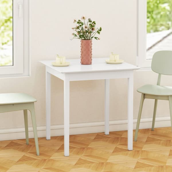 Matsalsbord, 75x75x76 cm, Vit