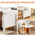 Miniatyrbillede 4 af 9: Foldbord, 120x80x73 cm / 80x67.5x73 cm, Hvid og Teak
