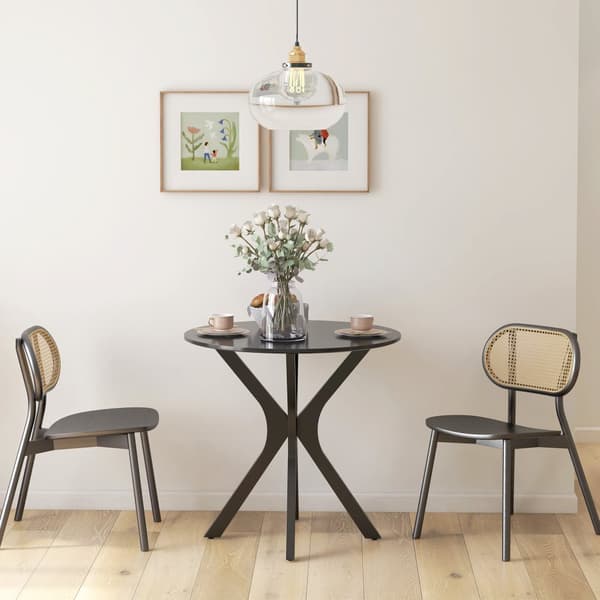 Matbord, Ø78 x 75 cm, Svart