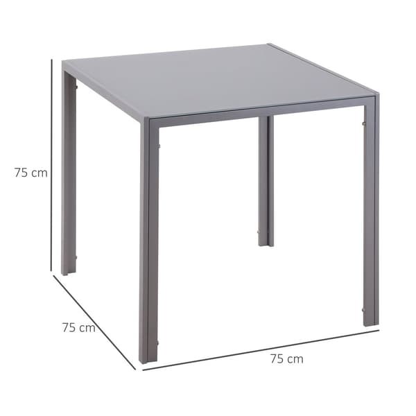 Matbord, 75x75x75 cm, Grå
