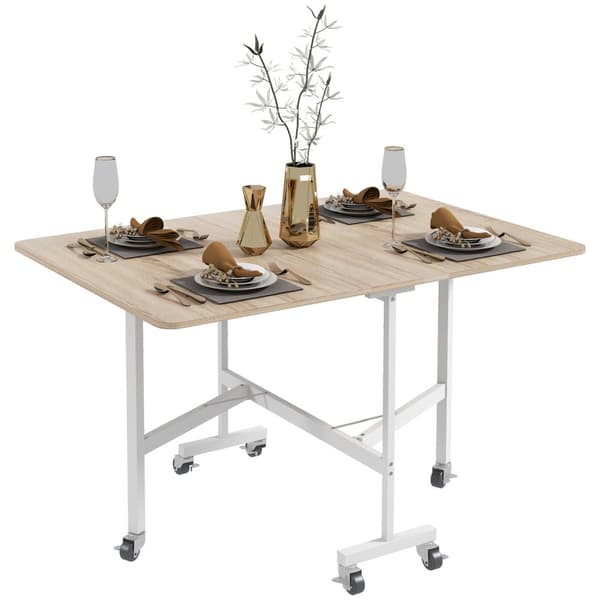 Matbord, 120x80x73 cm, Ek och Vit