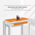 Miniatyrbild 3 av 4: Köksbord med eller utan stol Astimesa - 1 - MLBNA Köksbord, Metall Glas Trä, Orange, 80x40cm