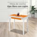 Miniatyrbild 2 av 4: Köksbord med eller utan stol Astimesa - 1 - MLBNA Köksbord, Metall Glas Trä, Orange, 80x40cm