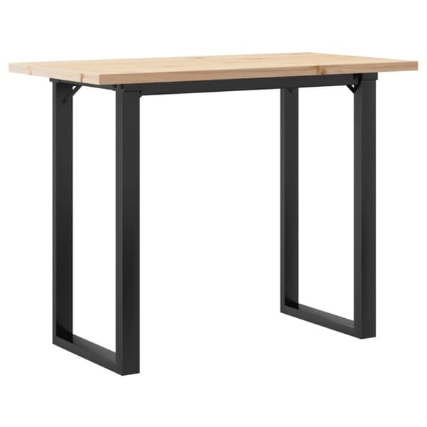 Matbord O-ram 100x50x75,5 cm massiv furu och stål