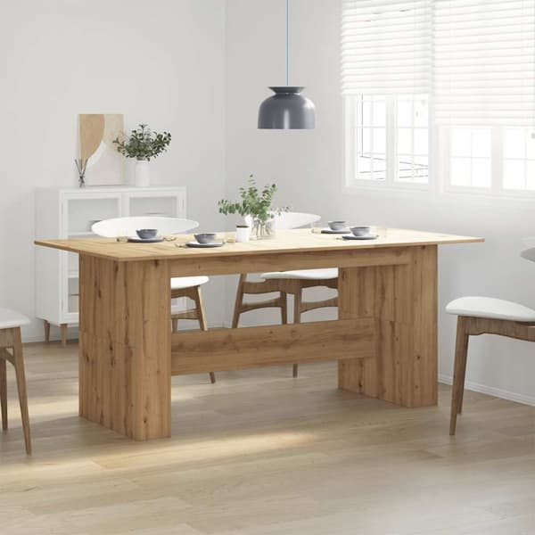 Matbord artisan ek 180x90x76 cm konstruerat trä