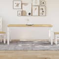 Miniatyrbild 1 av 2: Matbord Corona vit 180x90x75 cm massiv furu