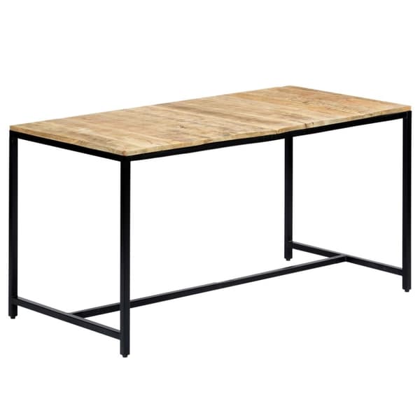 Matbord 140x70x75 cm massivt grovt mangoträ