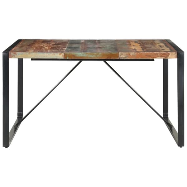 Matbord 140x140x75 cm massivt återvunnet trä