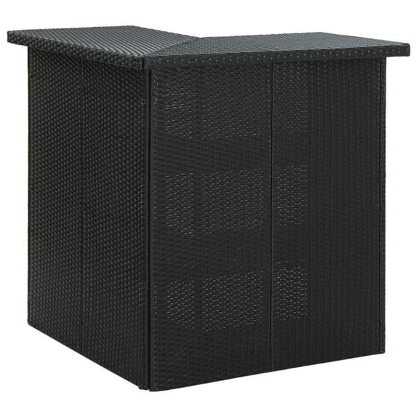 Hörnbar svart 100x50x105 cm konstrotting